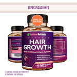 Hair Growth® Vitamina para cabello con Biotina x 120 cápsulas