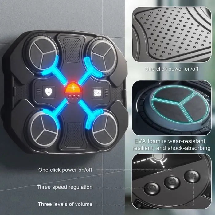 🥊 MAQUINA DE BOXEO ELECTRONICA | con Luces RGB y Bluetooth 🎵